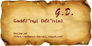 Gadányi Dániel névjegykártya